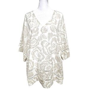 Ann Taylor Factory Flowy Lightweight Airy V-Neck Relaxed Blouse Top. XL. NEW.